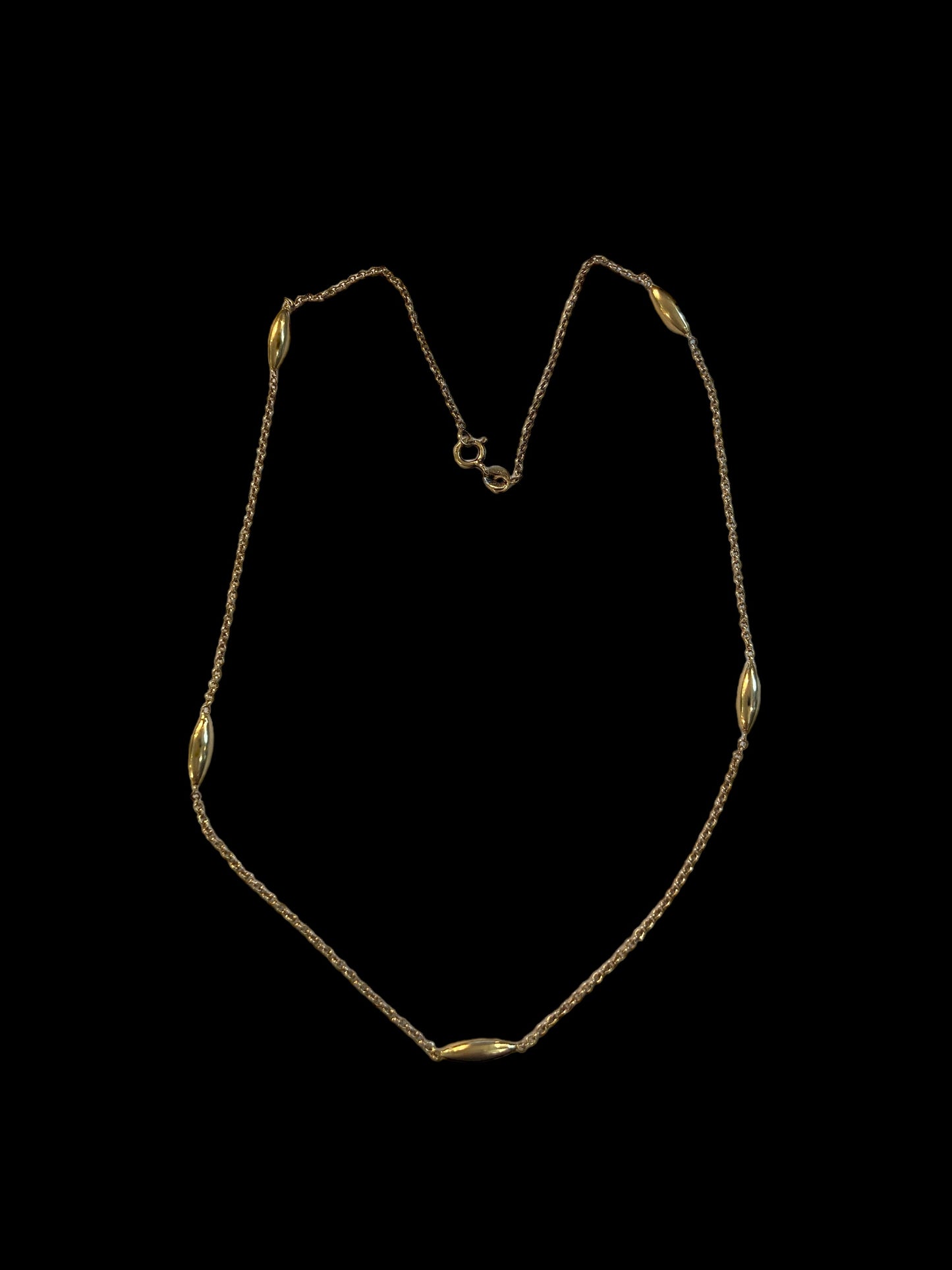 9ct vintage gold chain with head highlights 18 1/2 inches