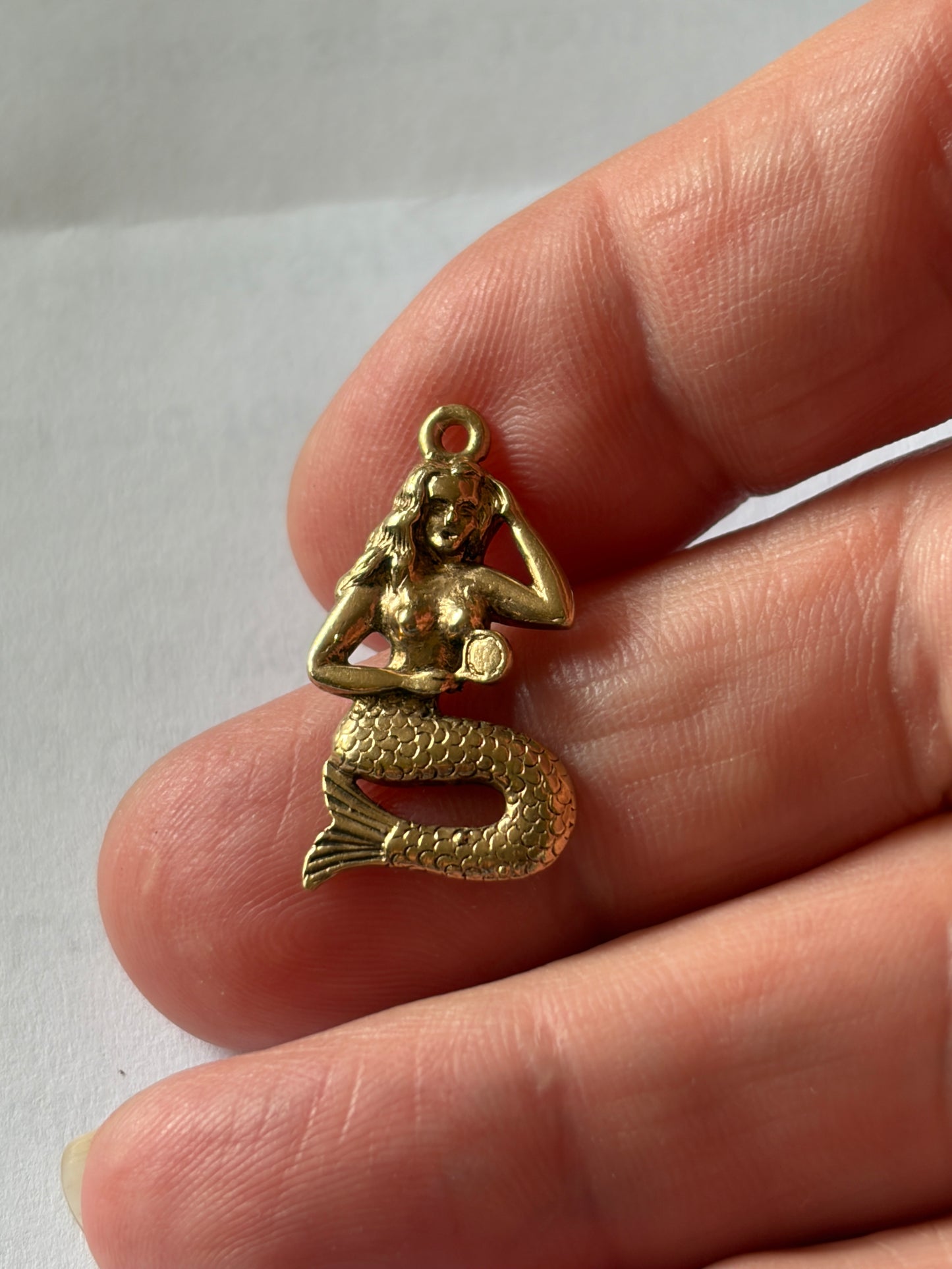9ct vintage mermaid charm circa 1963 3.42g maker ppld