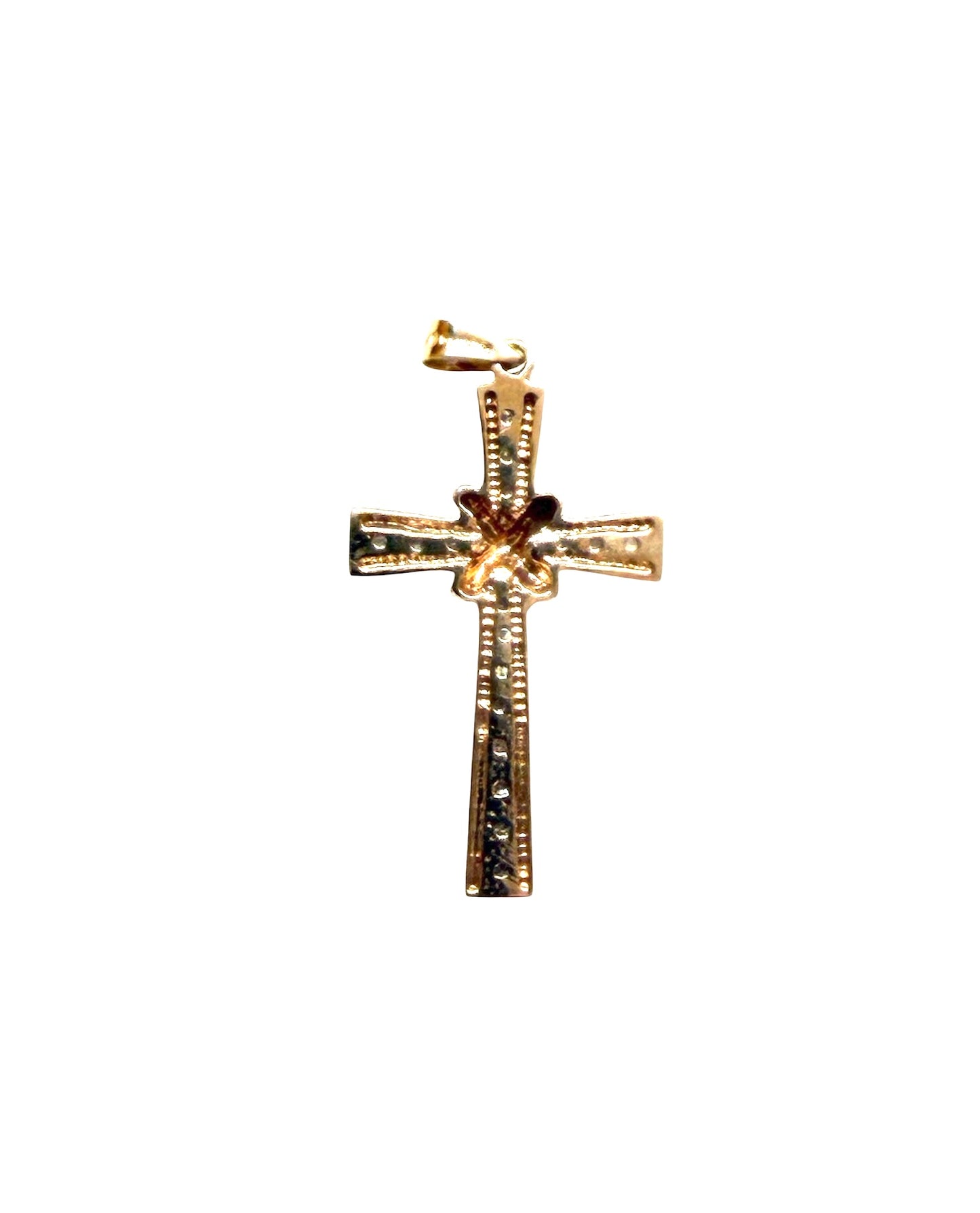 9ct vintage diamond cross 0.25ct diamonds maker SG