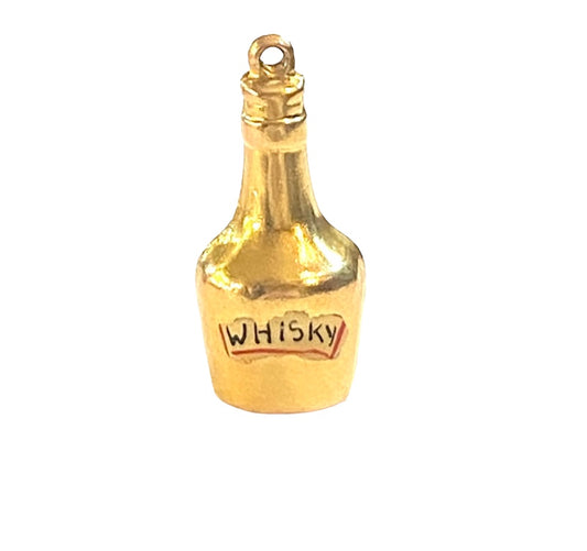 9ct vintage gold whisky bottle charm by Georg Jensen circa 1972