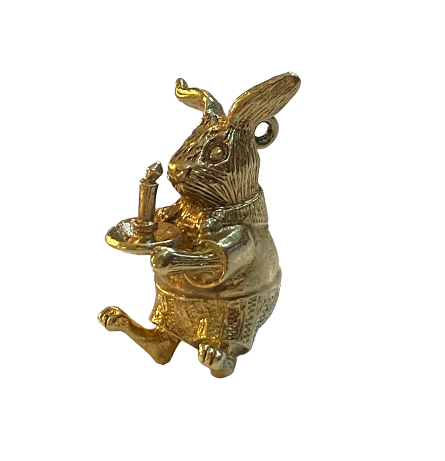 9ct vintage gold large rabbit charm / pendant circa 1968