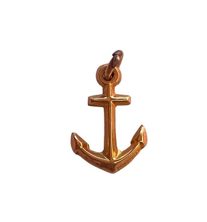 9ct vintage Small anchor charm / pendant circa 1951