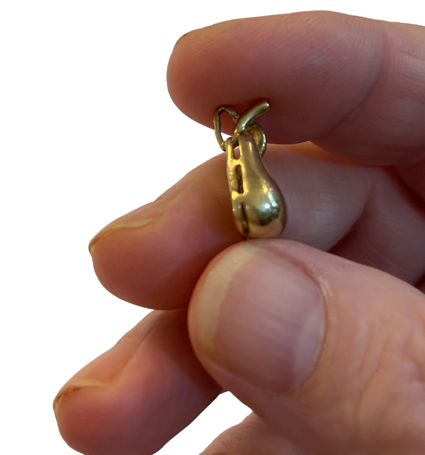 9ct vintage pear charm circa 1981