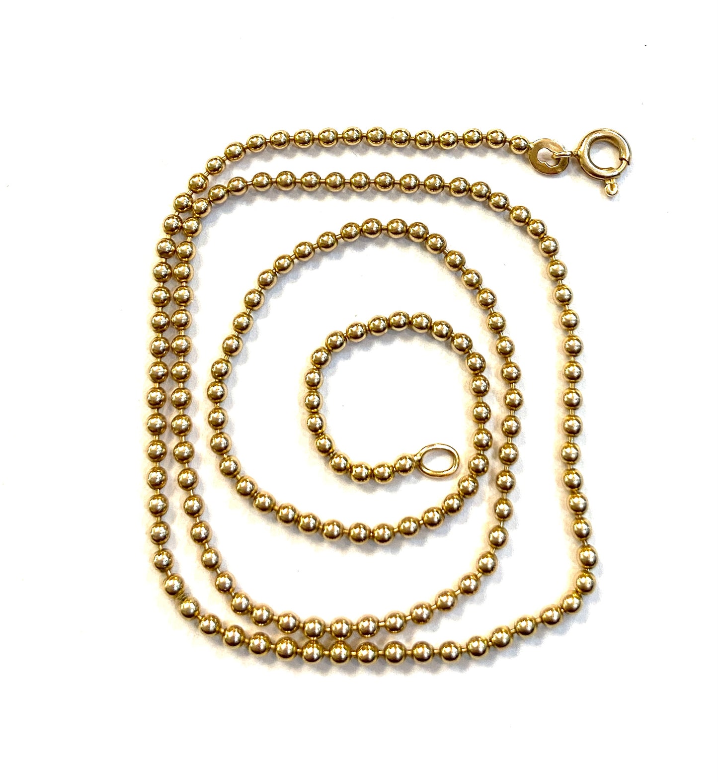 10ct vintage / pre owned bobble necklace- chain 18 1/2 inches 7.9g