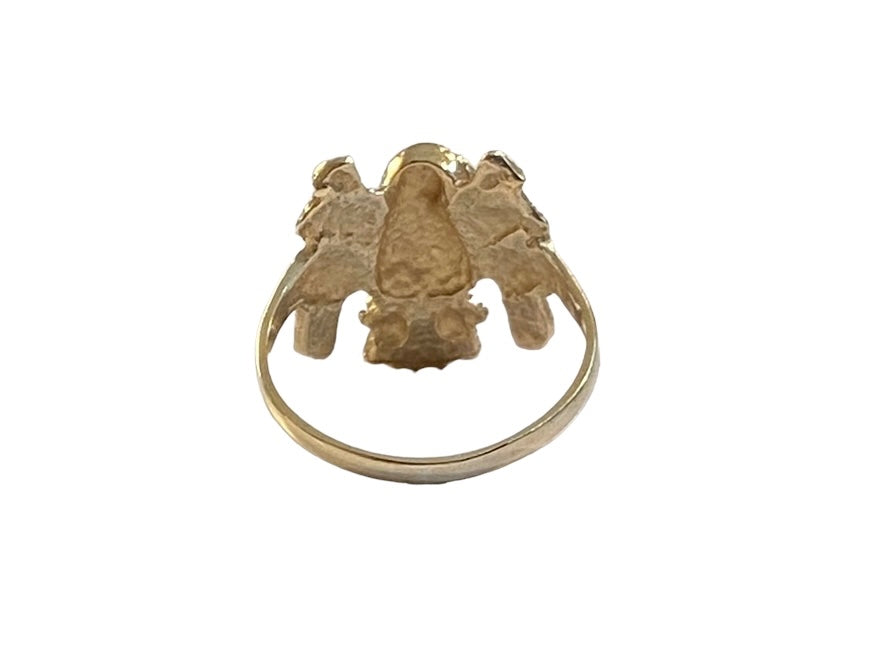 9ct pre owned / vintage large eagle ring size Z