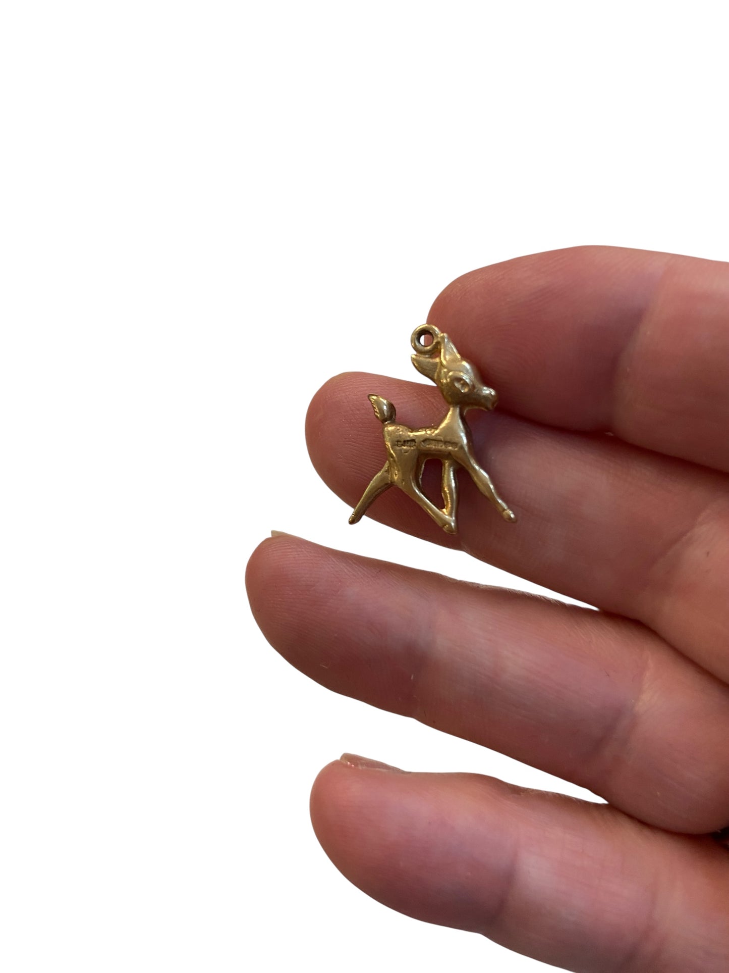 9ct vintage Bambi charm, deer charm, circa 1974