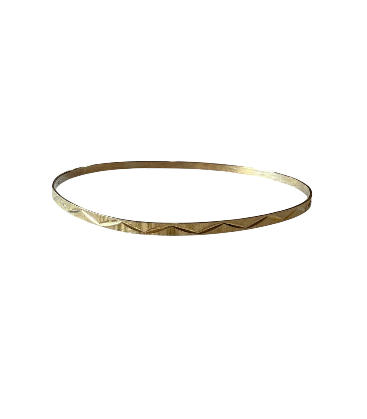9ct vintage bangle 67mm diameter 3.49g