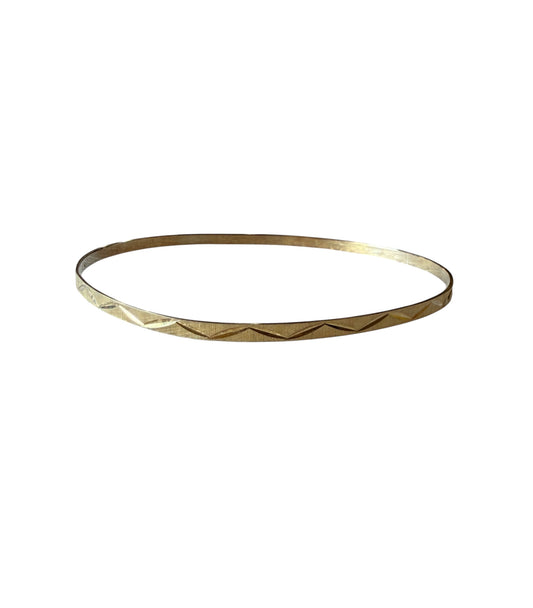 9ct vintage bangle 67mm diameter 3.49g