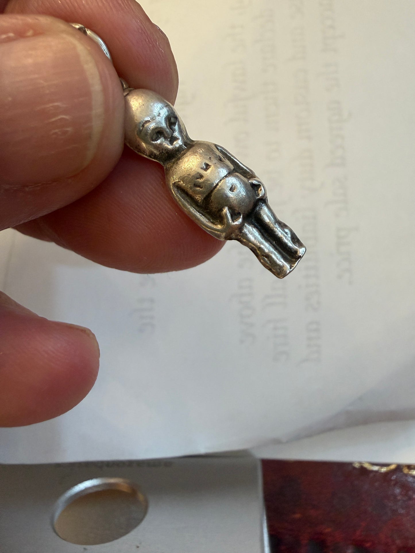 RARE SILVER WW1 'FUMSUP' LUCKY CHARM