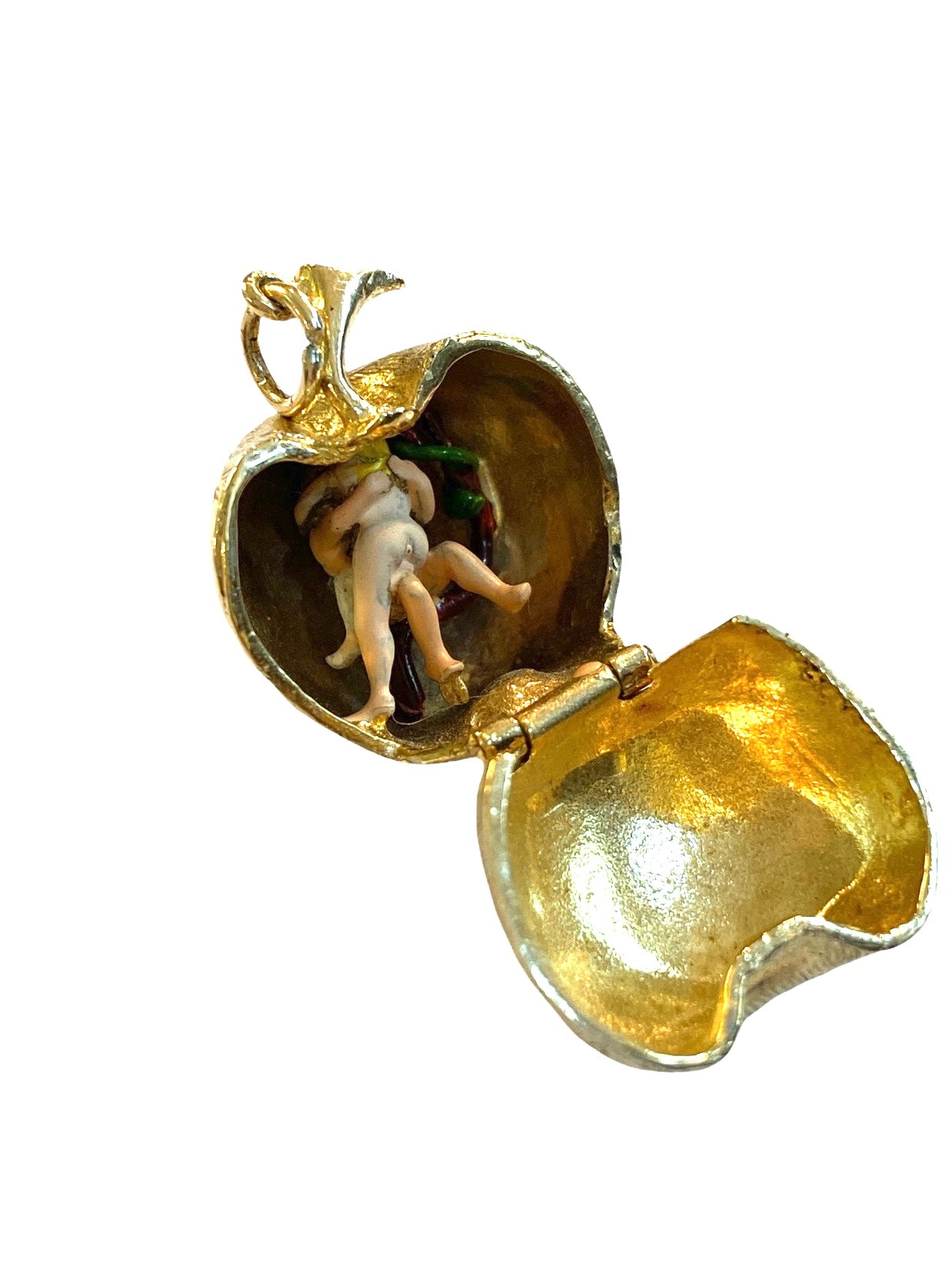 9ct vintage apple, opening with Adam and Eve. Erotica circa 1971