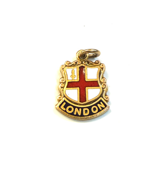 9ct vintage London shiled charm circa 1960 1.6g
