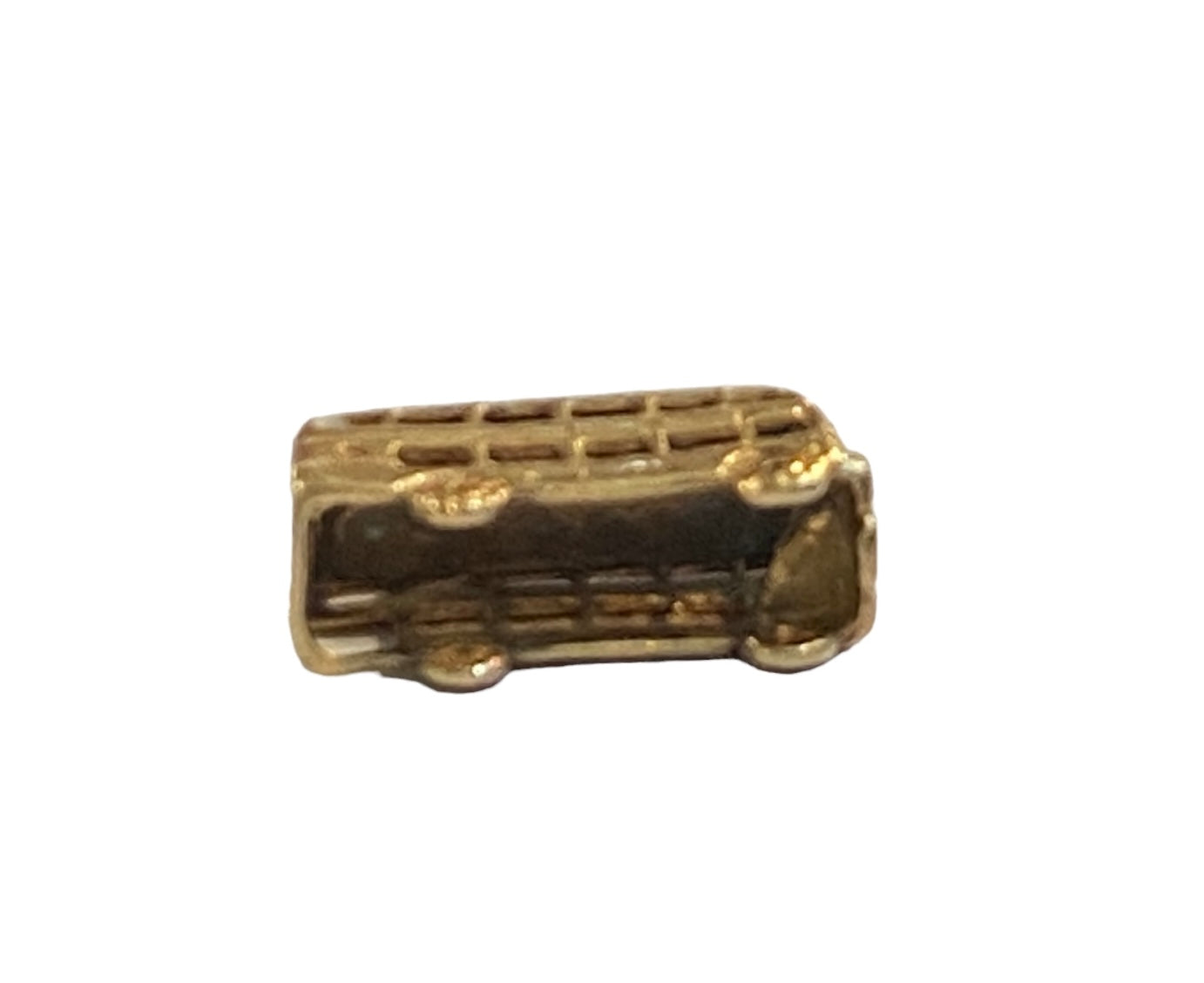 9ct vintage gold bus charm. 2.5g