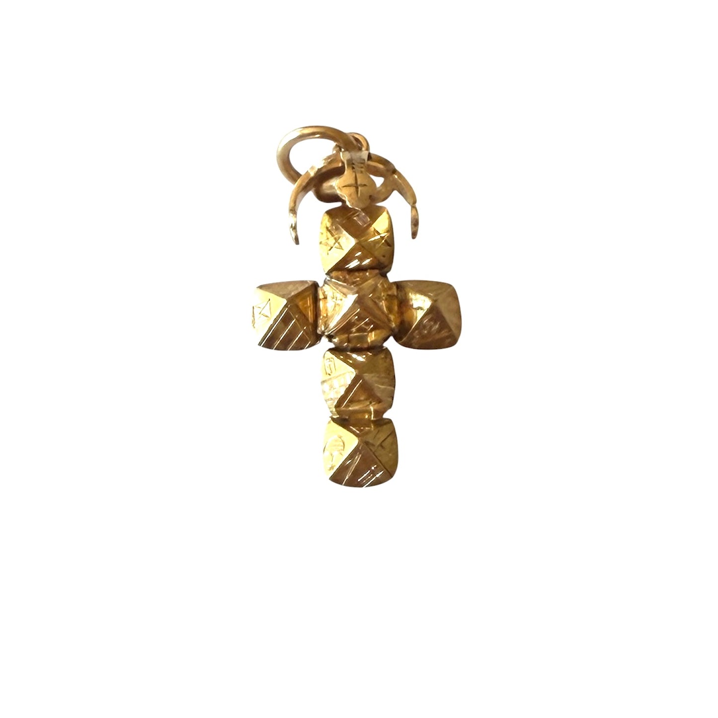 9ct solid gold vintage masonic ball  charm / pendant 3.89g