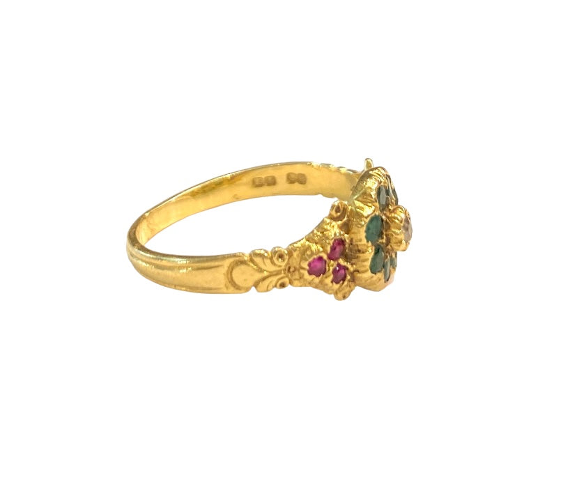 18ct Antique ring Suffragette circa 1911 ring size O