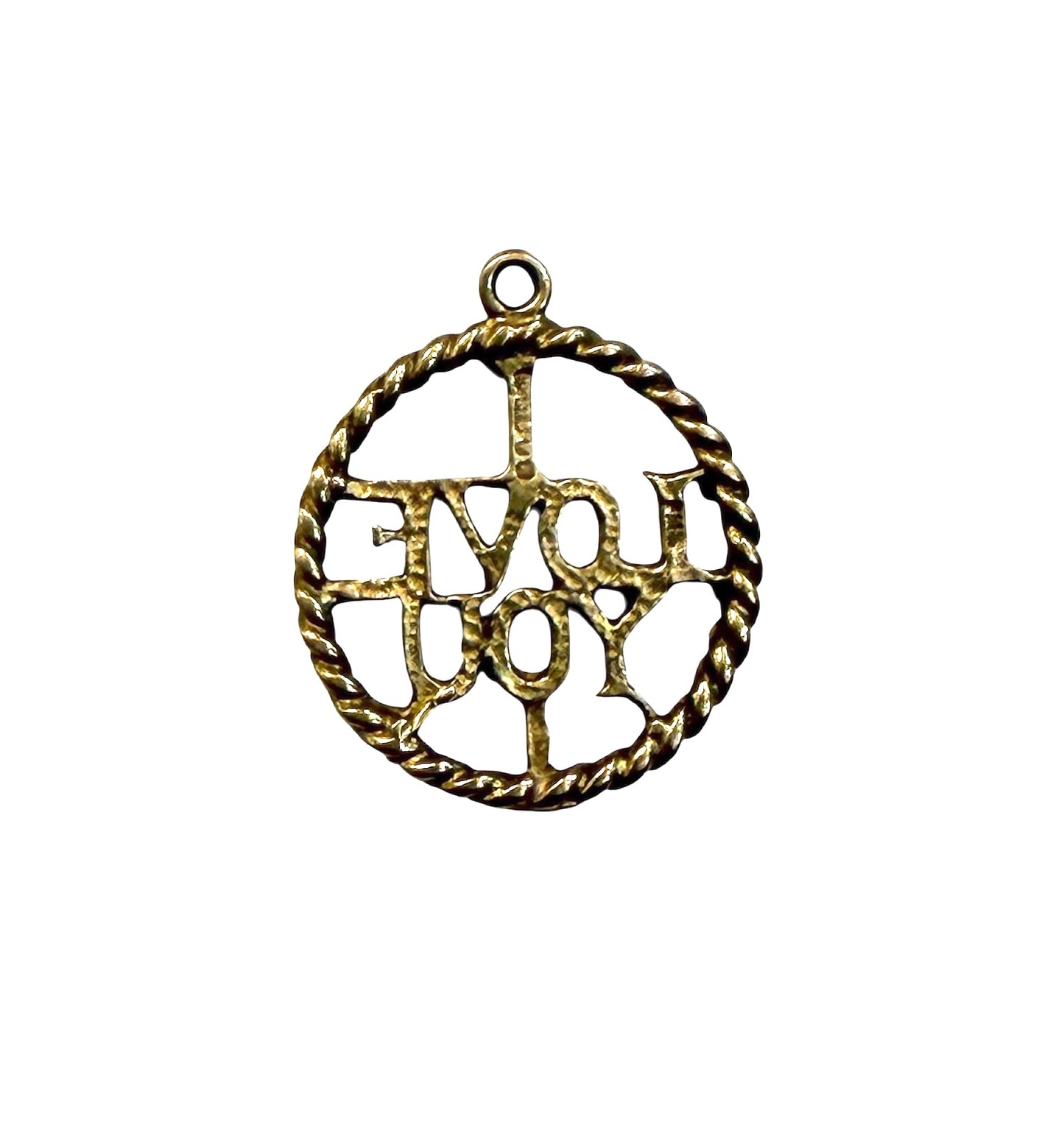 9ct vintage 'i love you charm' circa 1984