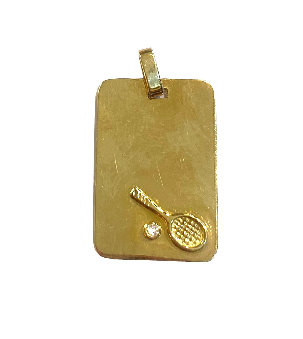 18CT PRE LOVED TENNIS PENDANT WITH DIAMOND