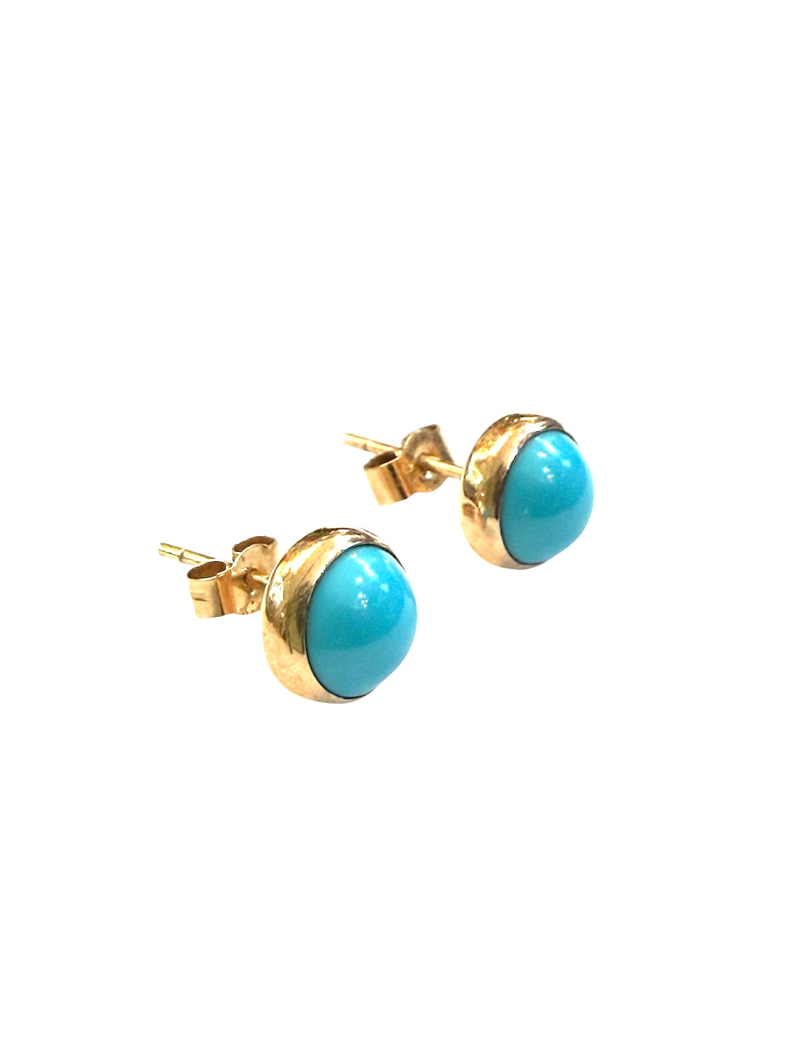 9ct vintage - pre owned turquoise stud earrings