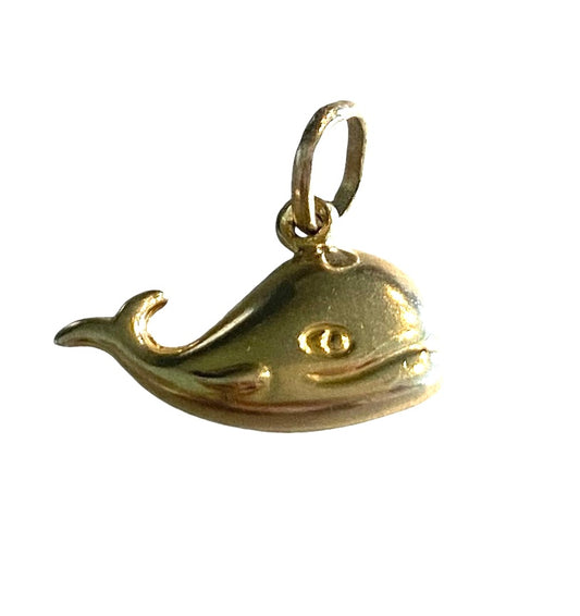 9ct whale charm. hollow charm, pre owned charm