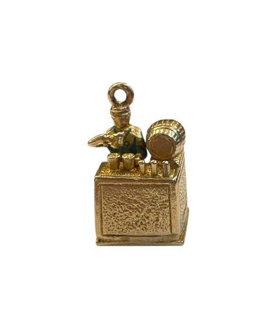 9ct vin tage bartender charm circa 1952 by ppld