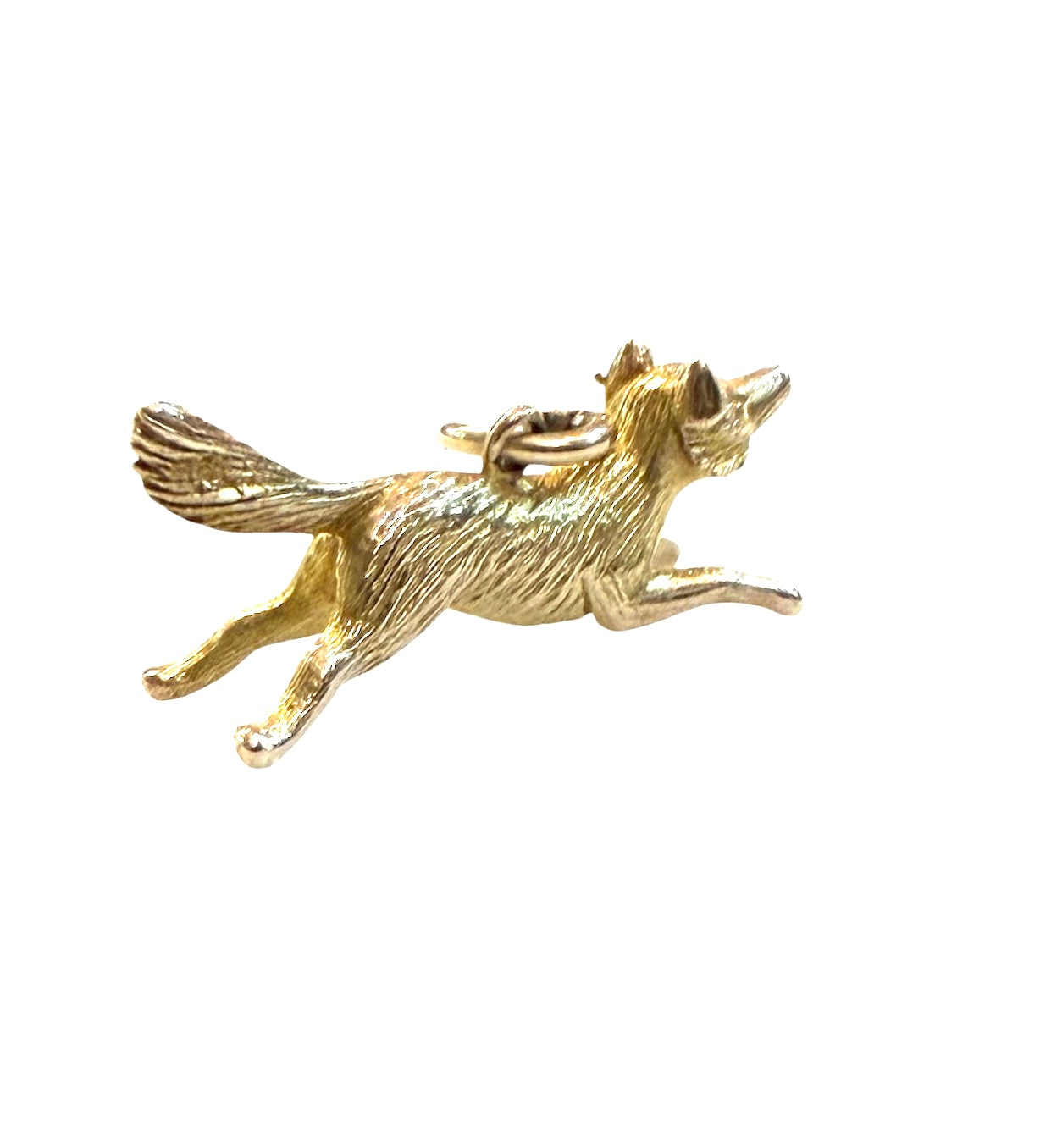 9ct vintage running fox charm circa 1958 2.5g