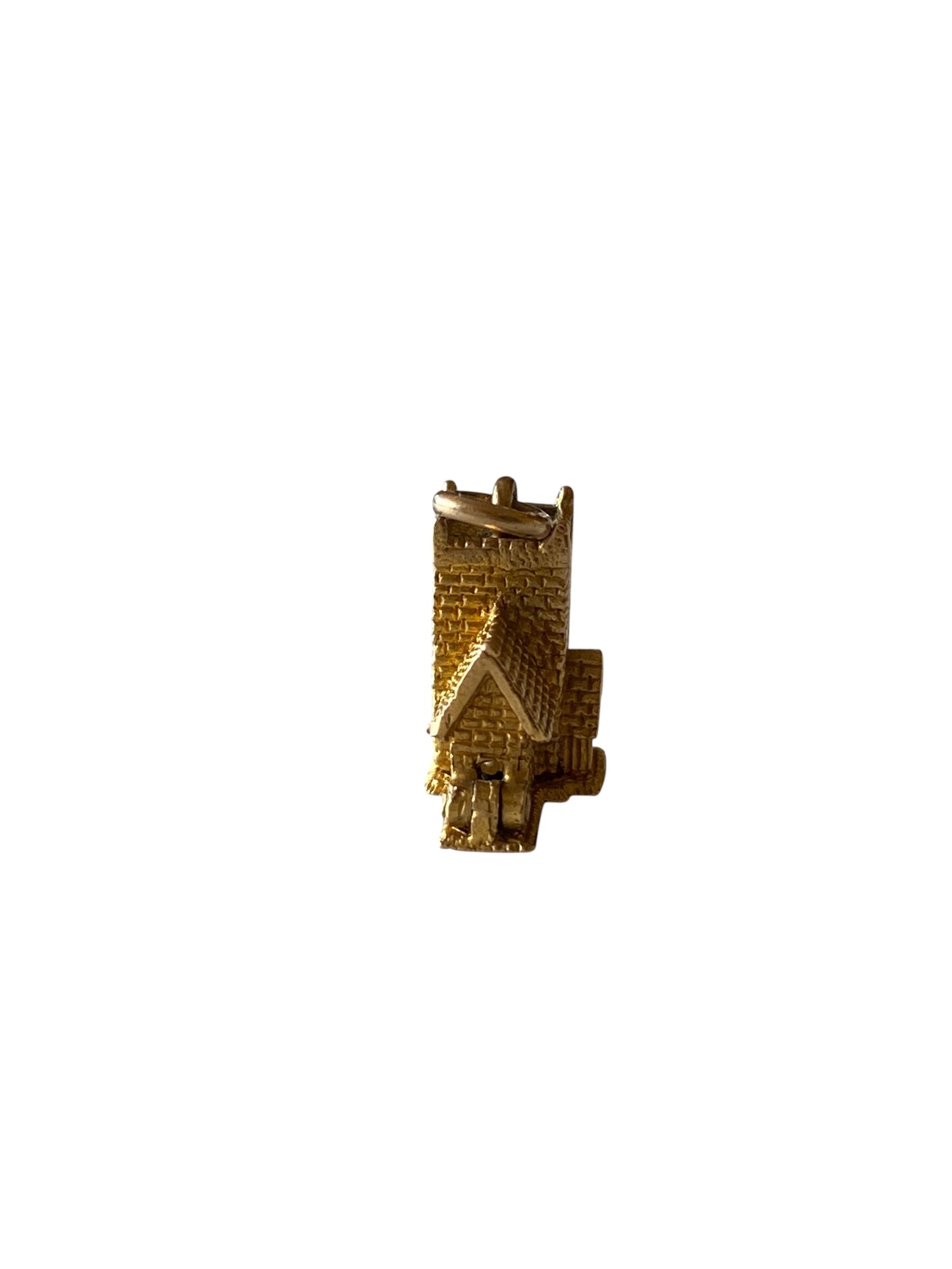9ct vintage curch charm with wedding inside