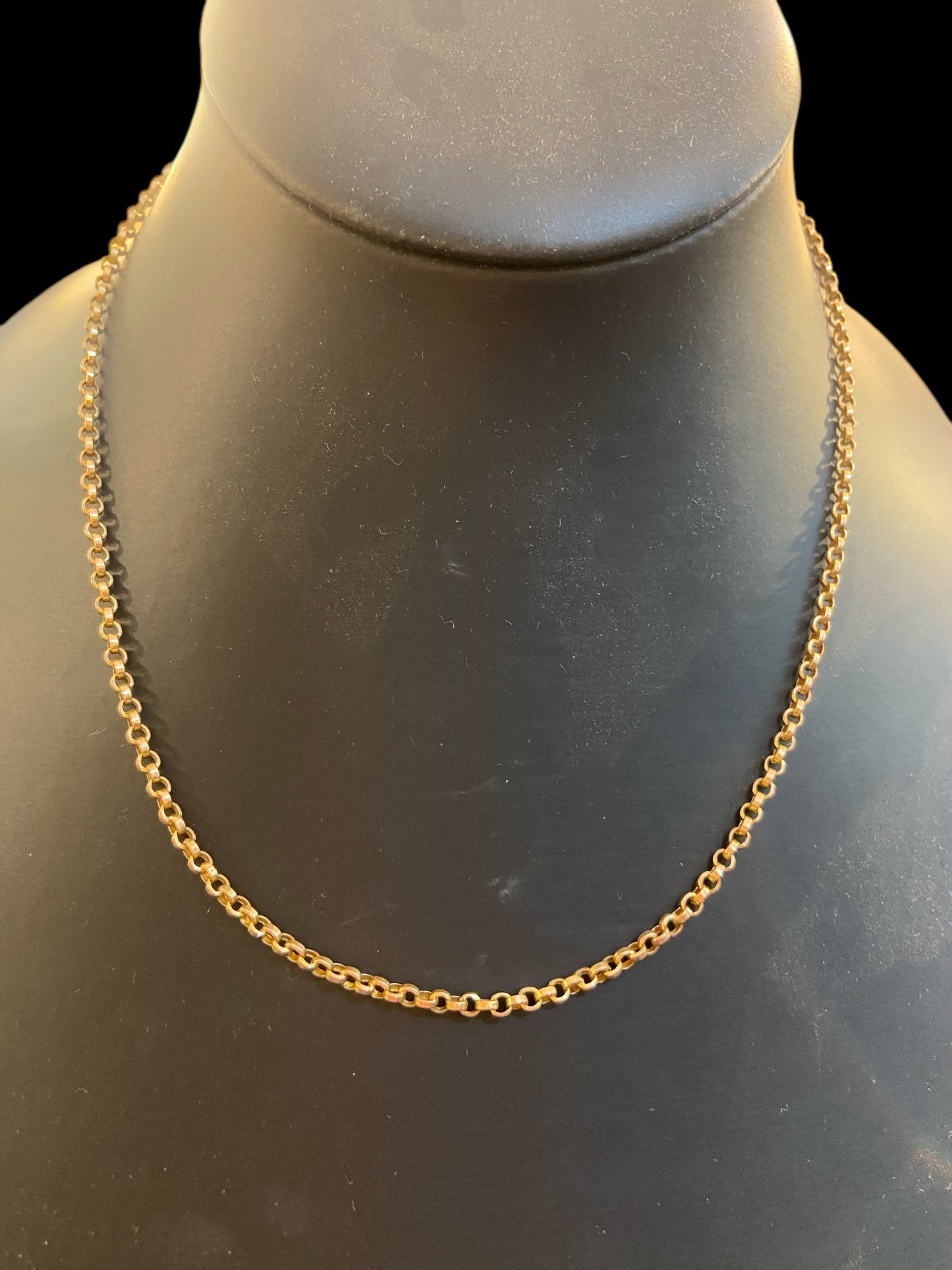 15ct antique belcher chain, 17 1/2 inch. 6.4g