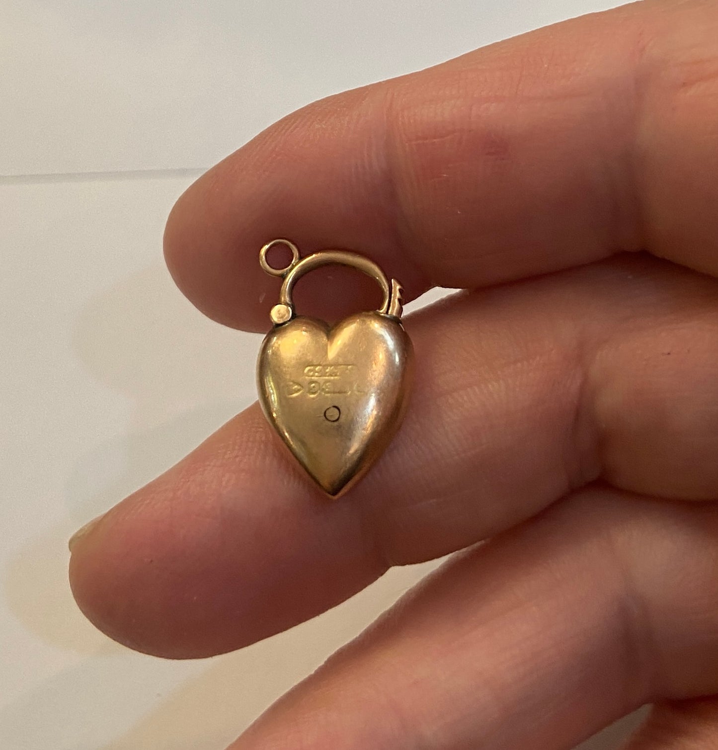 9ct antique rose gold padlock charm, circa 1920s