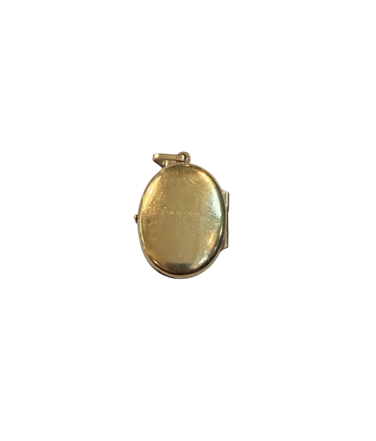 9ct vintage locket with red stone circa 1978