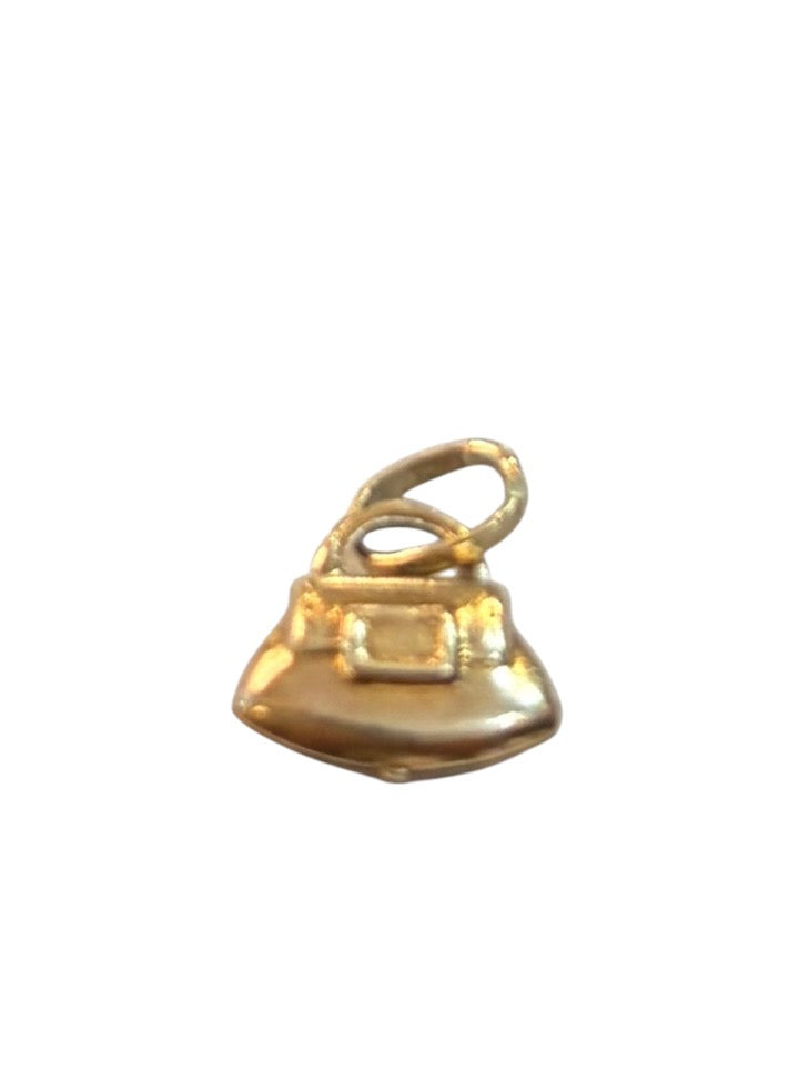 9ct vintage small handbag charm. 0.64g