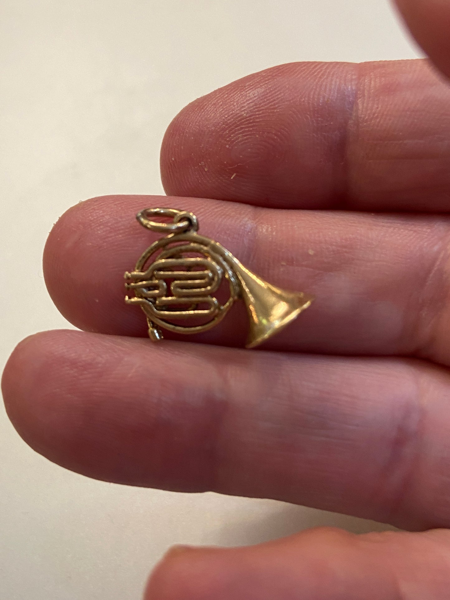 9ct vintage horn charm circa 1959.