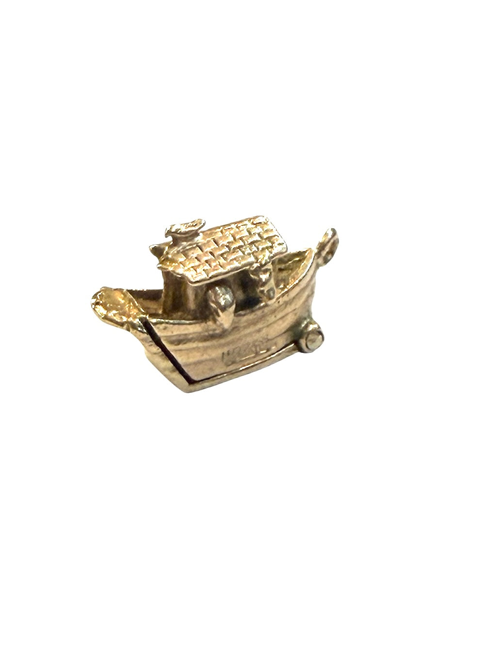 9ct vintage noahs ark charm, opening charm circa 1960