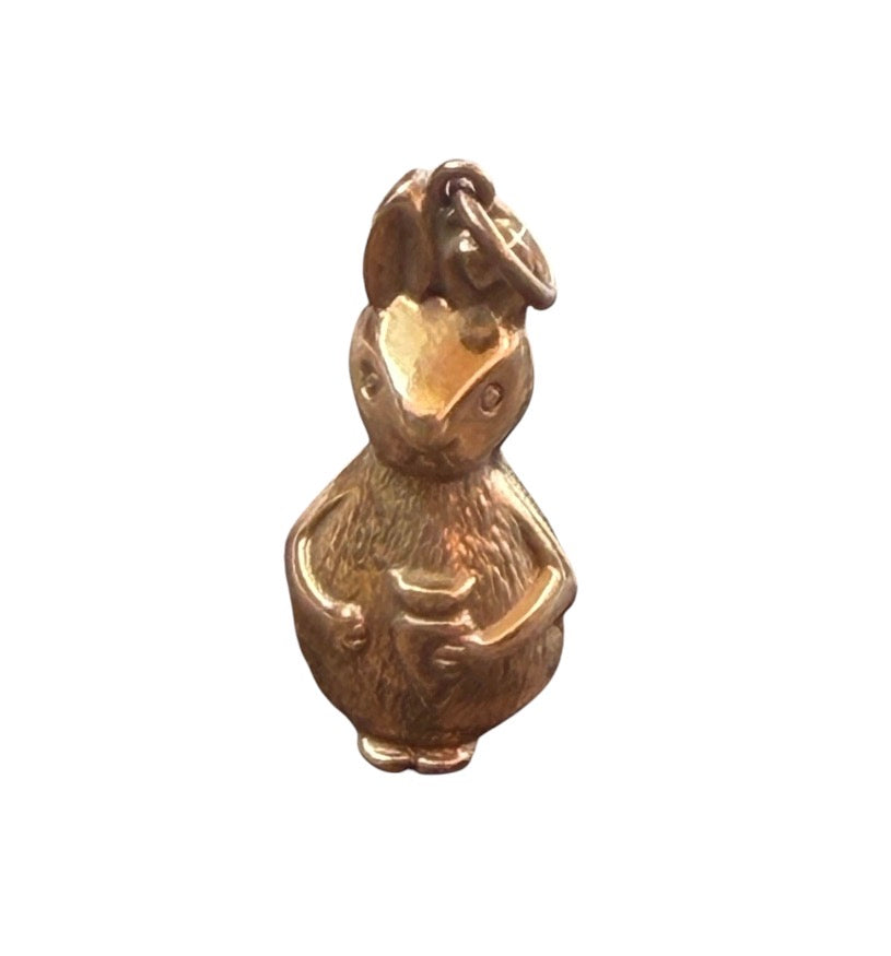 9ct vintage peter rabbit charm, circa 1976 1.24g Hollow