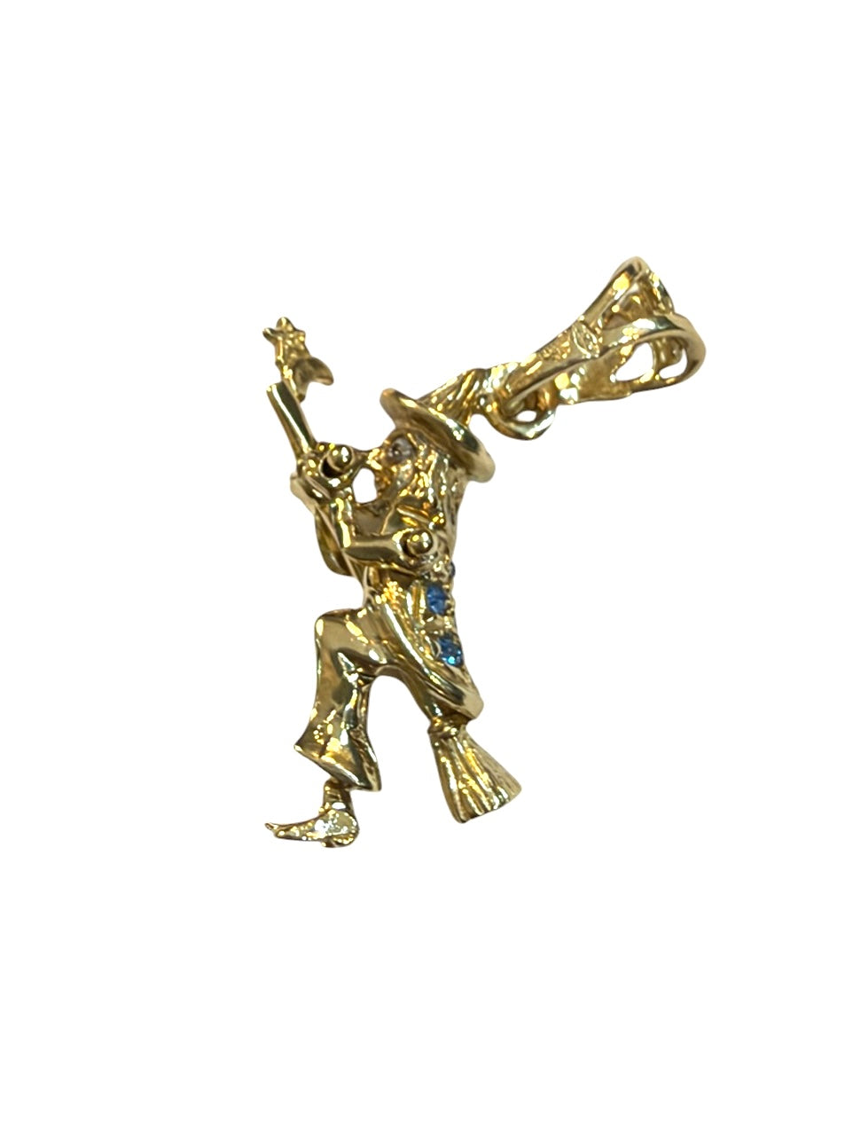 9ct vintage witch charm / pendant 4.22g , articulated charm