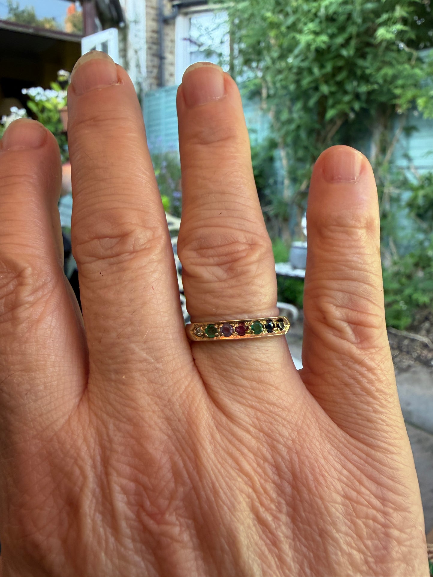 9ct vintage DEAREST ring size  0 1/2  circa 1992 London maker CG