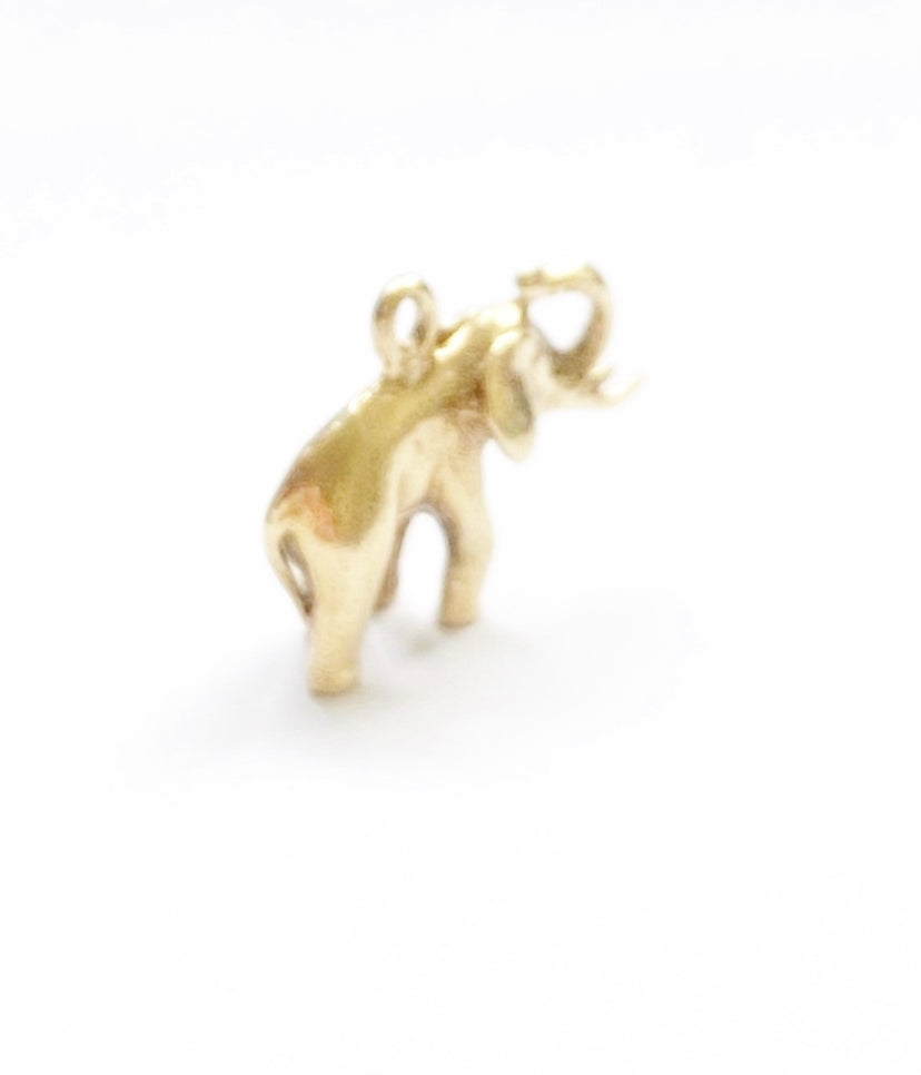 9ct 375 vintage gold solid elephant charm