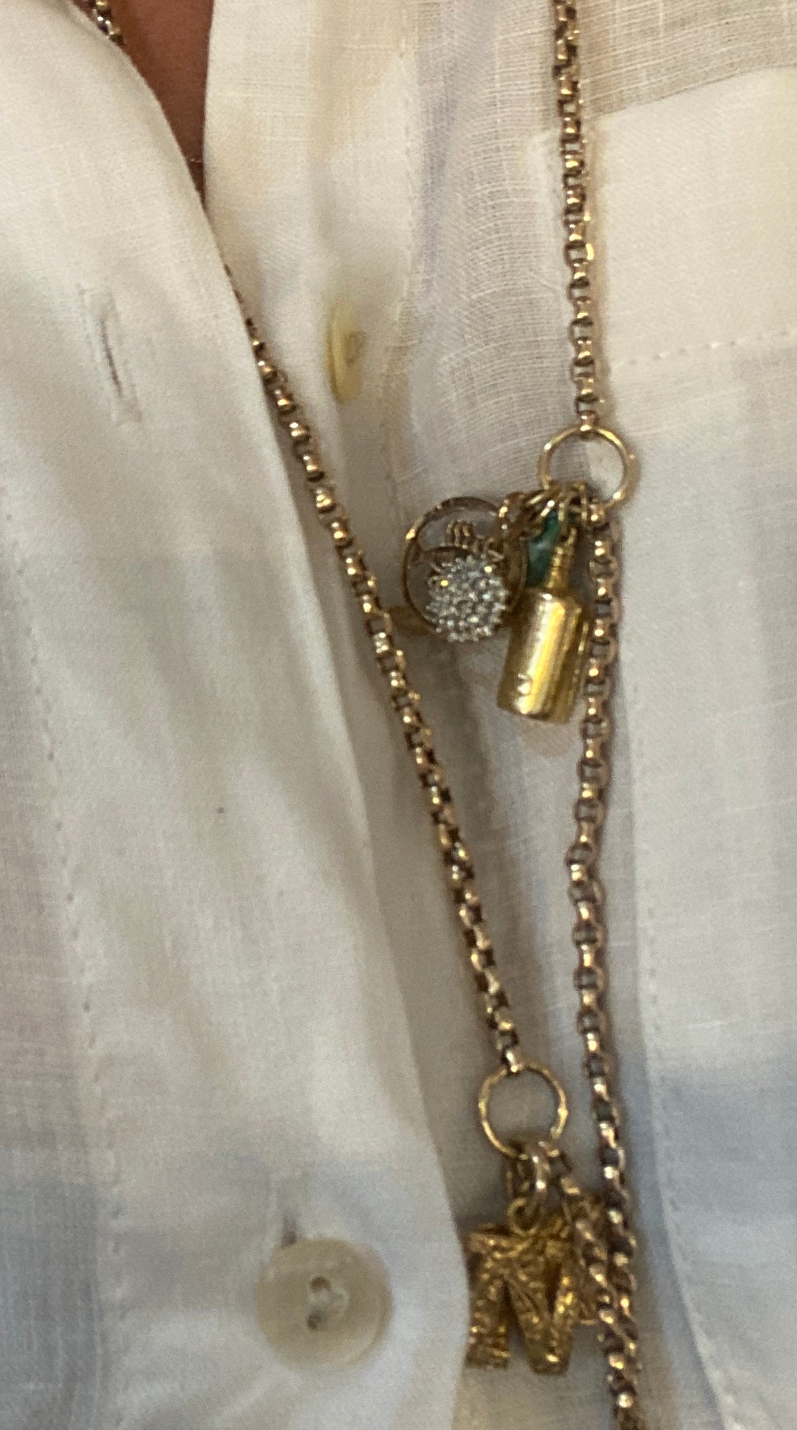 9ct vintage diamond cluster charm / pendant