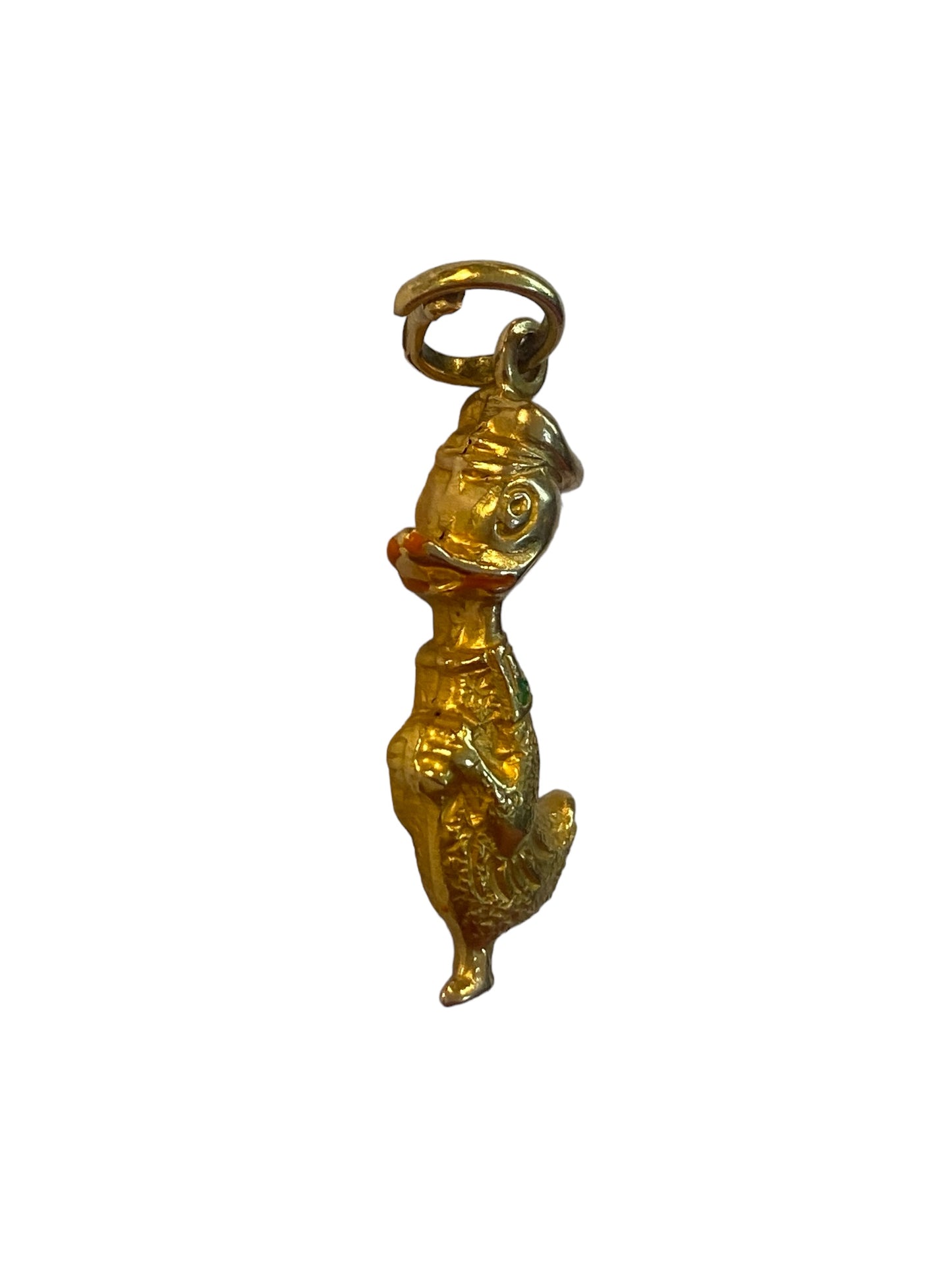 18ct 750 gold cartoon sailor duck charm /pendant 2.0g