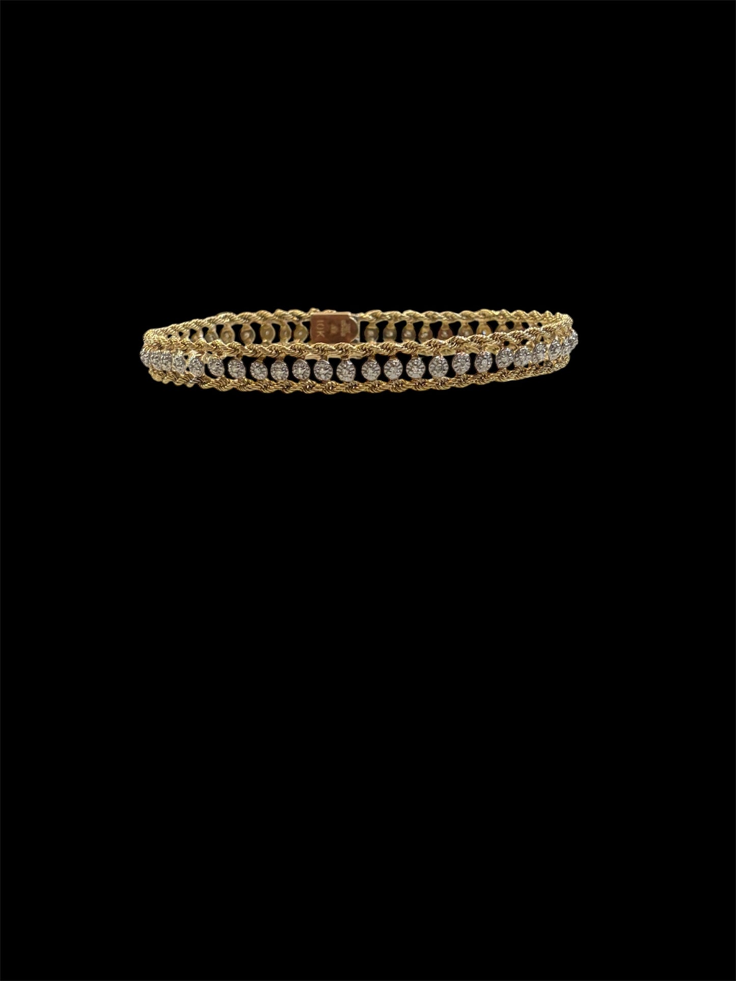 10ct diamond bracelet pre owned circa 1997 10.3g 7 1/2 inches