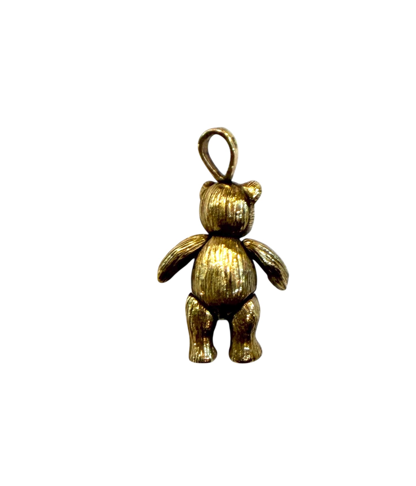 9ct Vintage Teddy bear charm, articulated 8.29