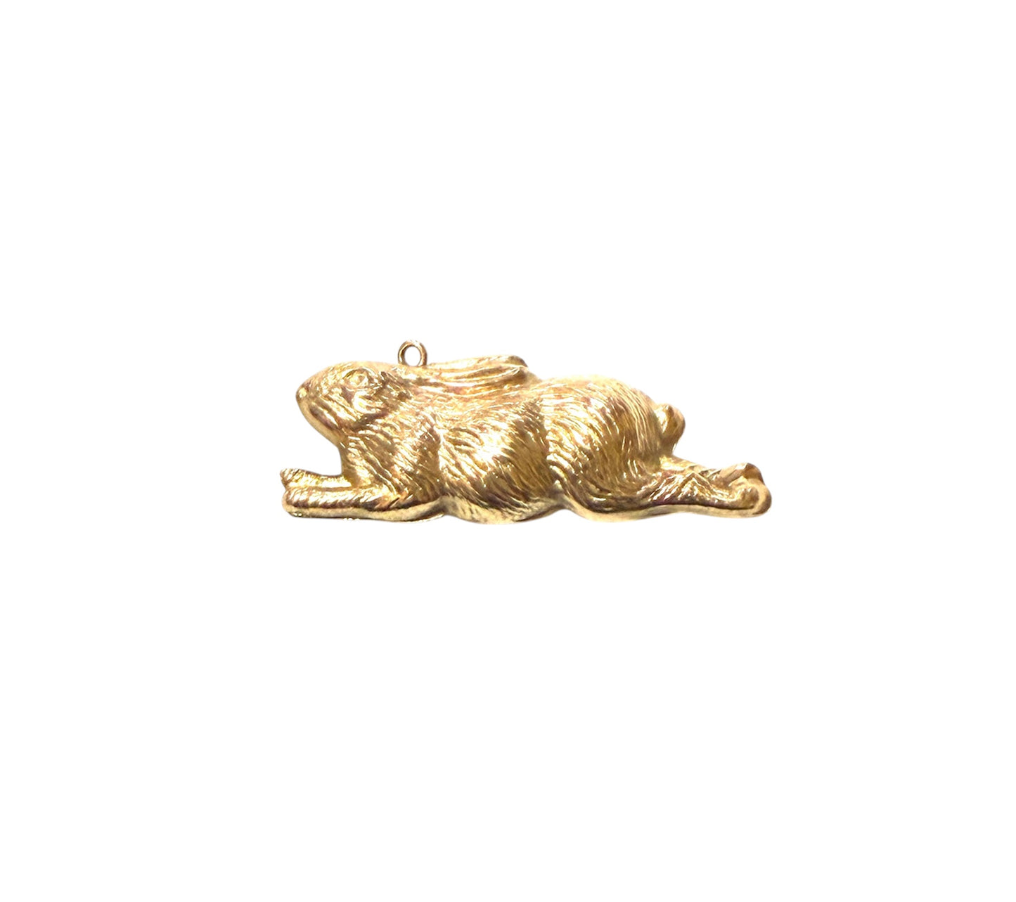 9ct vintage rabbit charm, running rabbit circa 1969 by WHC 1.4g