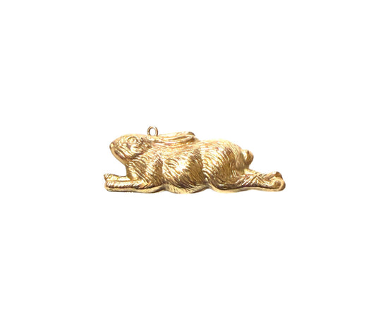 9ct vintage rabbit charm, running rabbit circa 1969 by WHC 1.4g