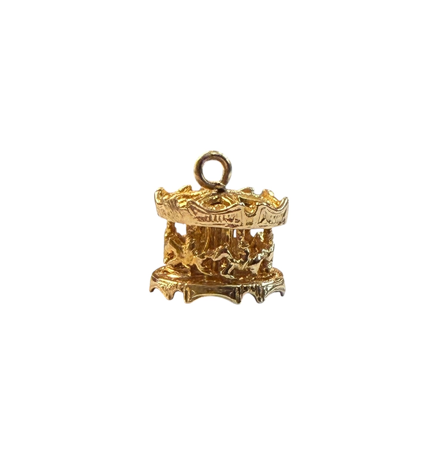 9ct vintage carousel charm, rotation, circa 1978 by Rp 3.18g