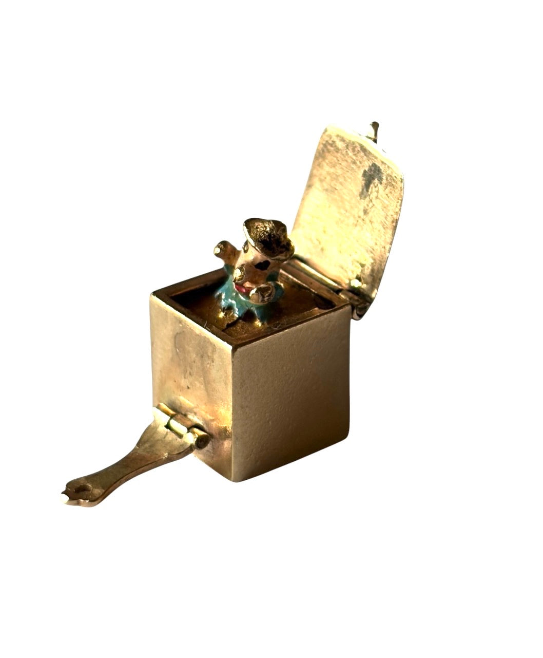 9ct vintage 'jack in the box' charm by Georg Jensen circa 1960 3.40g