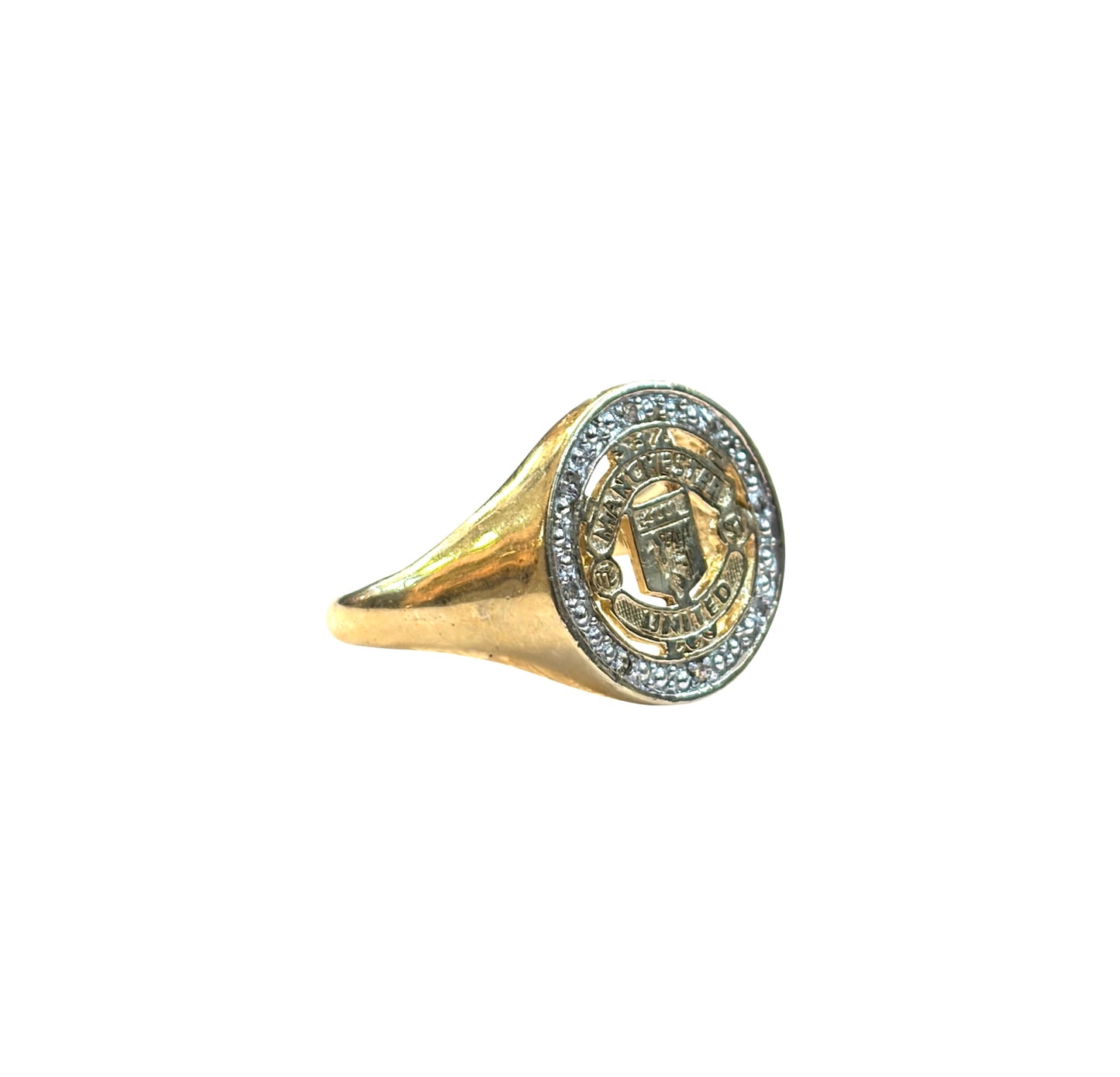 9ct vintage Manchester united signet ring size T 5.6g