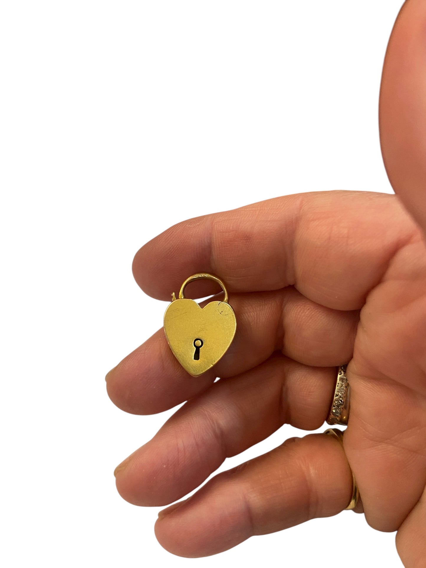 9ct Antique yellow gold padlock charm circa 1899