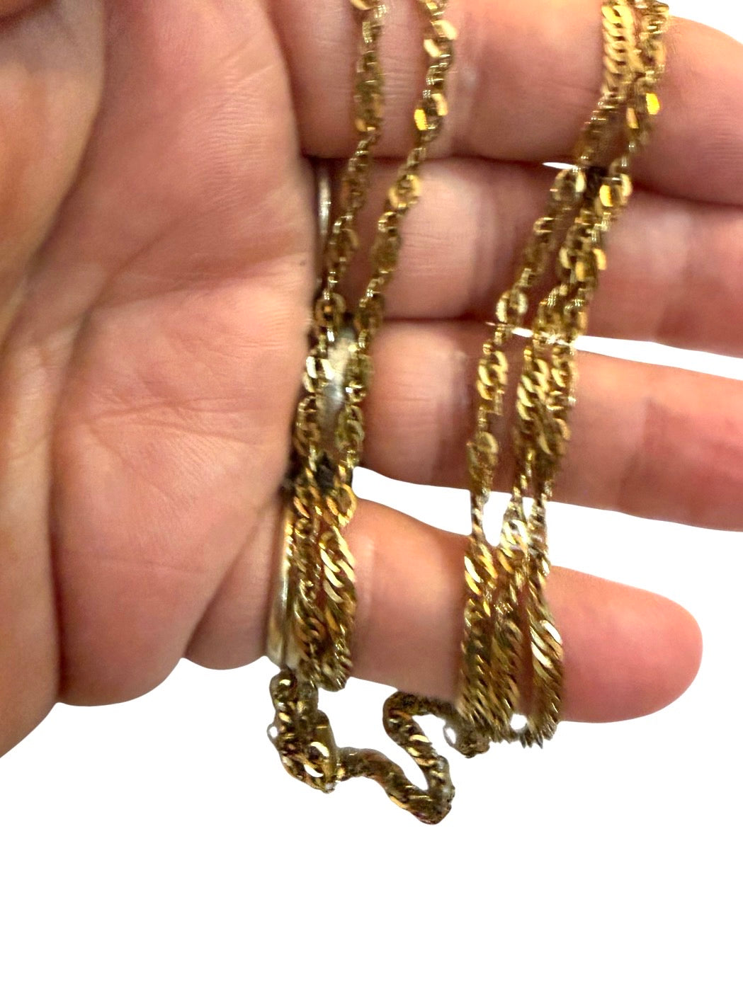 9ct vintage Singapore link chain 24.5 inches 5.79g