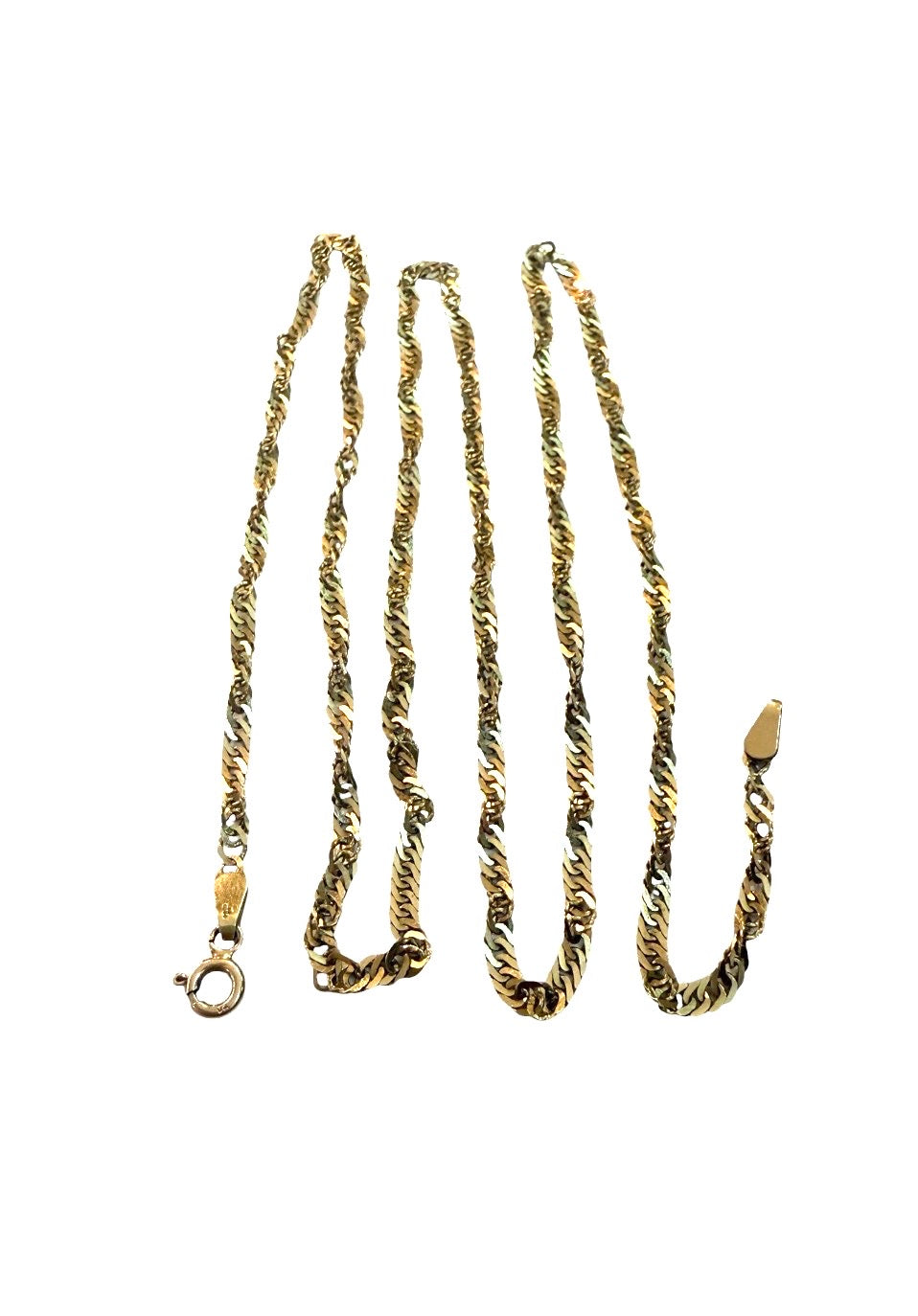 9ct vintage Singapore link chain 24.5 inches 5.79g