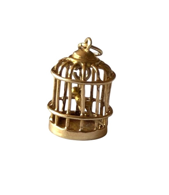 9ct vintage bird cage charm circa 1986 2.5g