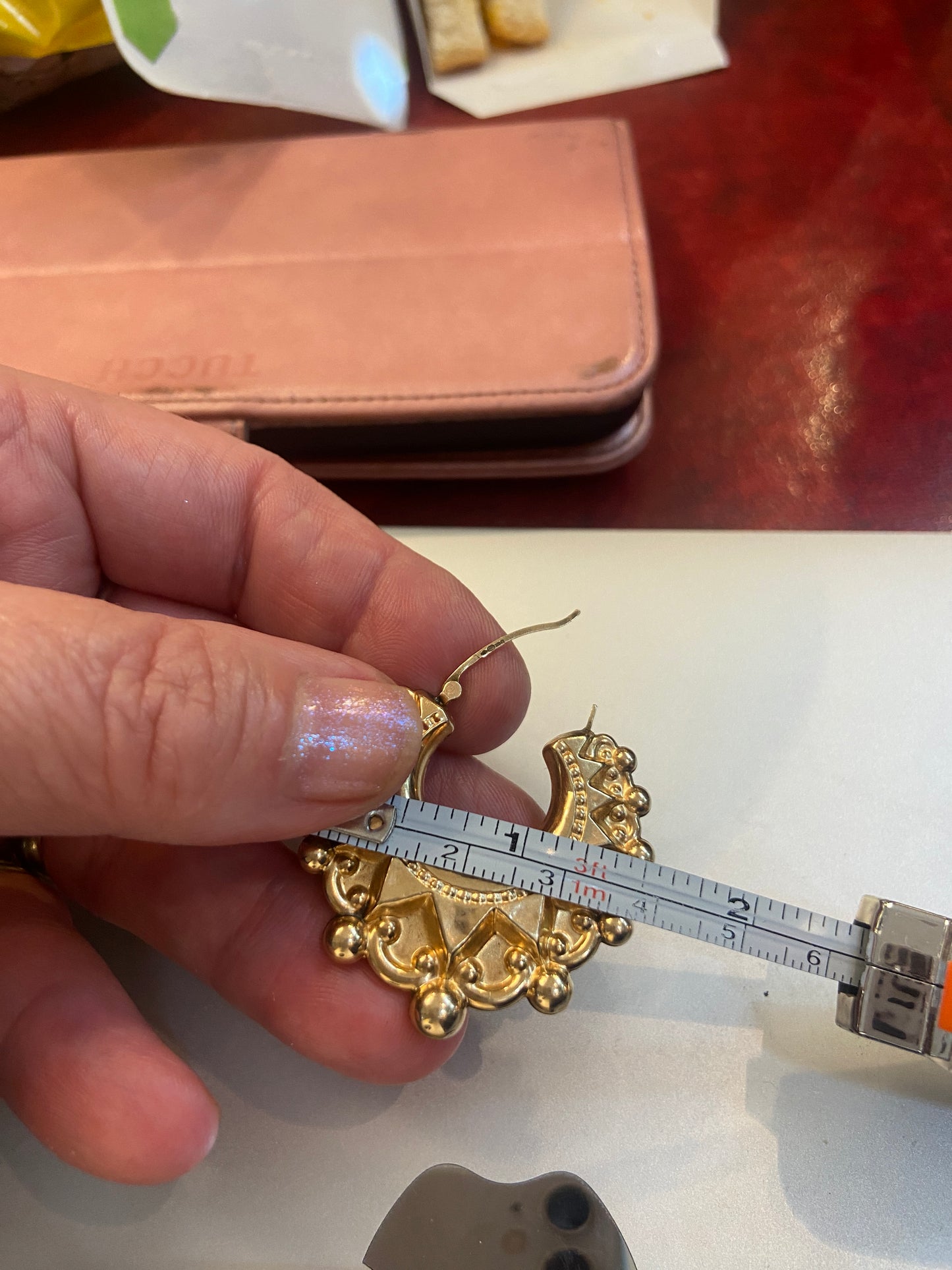 9ct vintage / pre owned creole style earring hoops 5.3g