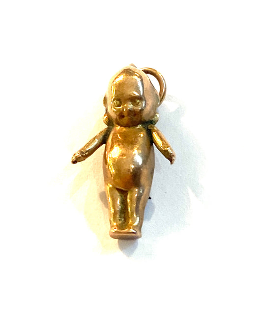 9ct 375 Antique rare gold Kewpie doll charm / pendant circa 1919